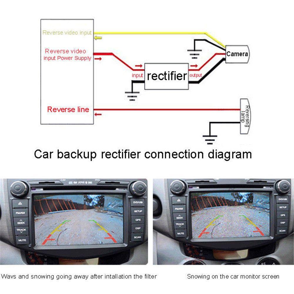 Relay Splash Screen Backup Camera Rectifier Filter Connector Auto Car Camera Filter Ballasts