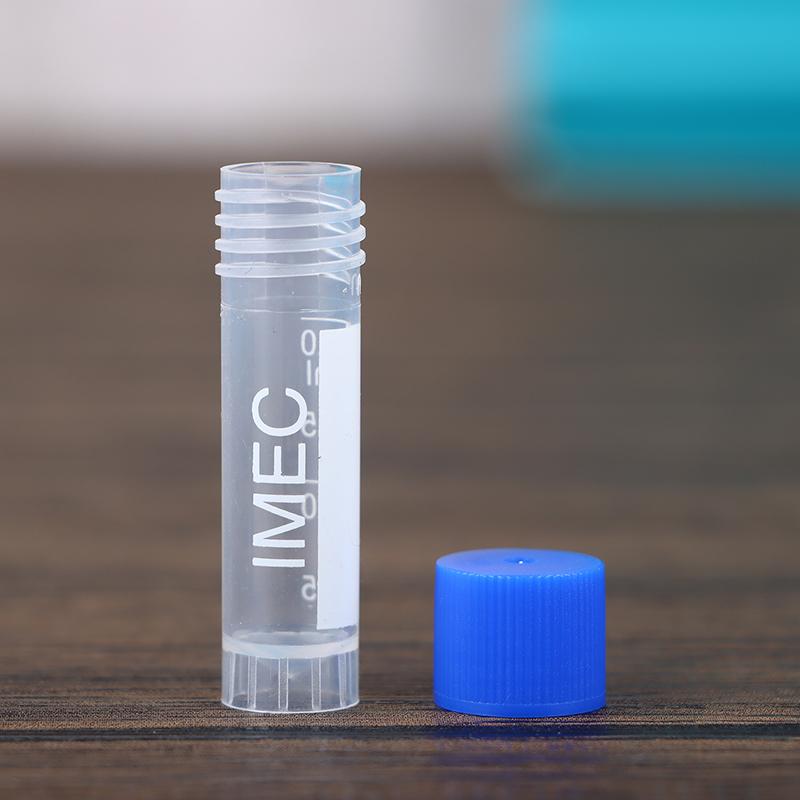 50Pcs 1.8Ml(2Ml) Plastic Graduated Cryovial Plastic Test Tube Freezing Tube Sample Cold Storage Tubes With Screw Cap