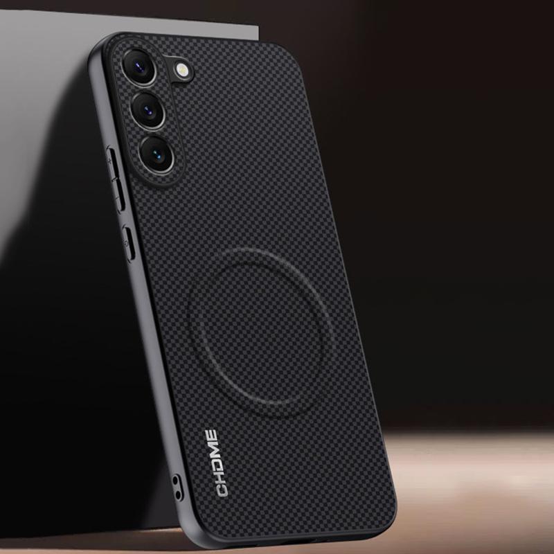 For Samsung Galaxy S23 Plus Case Luxury Car Magnetic Holder Phone Case For Samsung S23 FE 5G TPU Silicone Shockproof Back Cover
