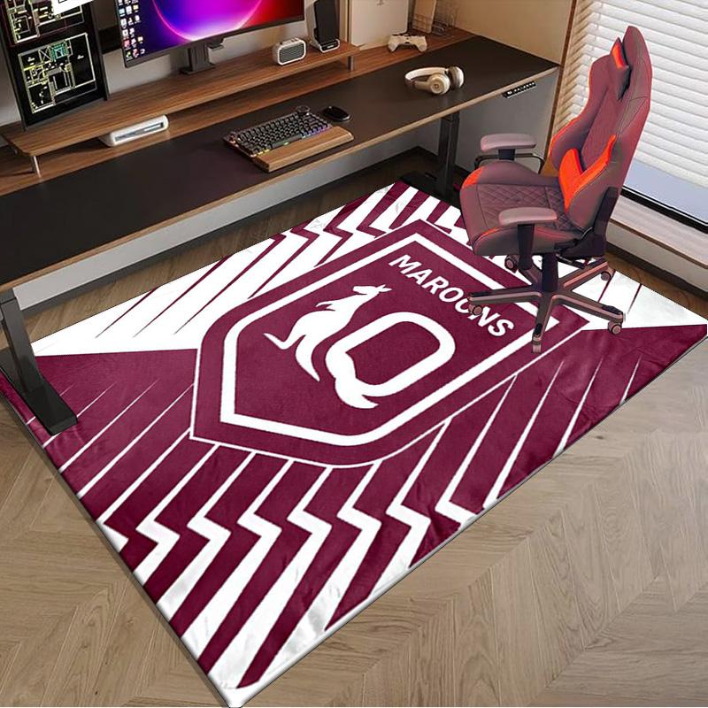 Australia Maroons Rugby Team Emblem Area Rug Office rug, Chair Rug, Decor Carpet Livingroom bedroom Mat, Large Size Fan gifts Christmas gifts