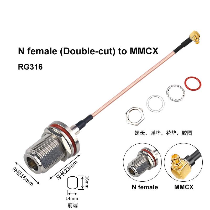 1Pcs RG178 RG316 RF Coax Pigtail N Female Cable to UFL MMCX MCX SMA Welding Connector Adapter U.FL WIFI Antenna Extension Jumper