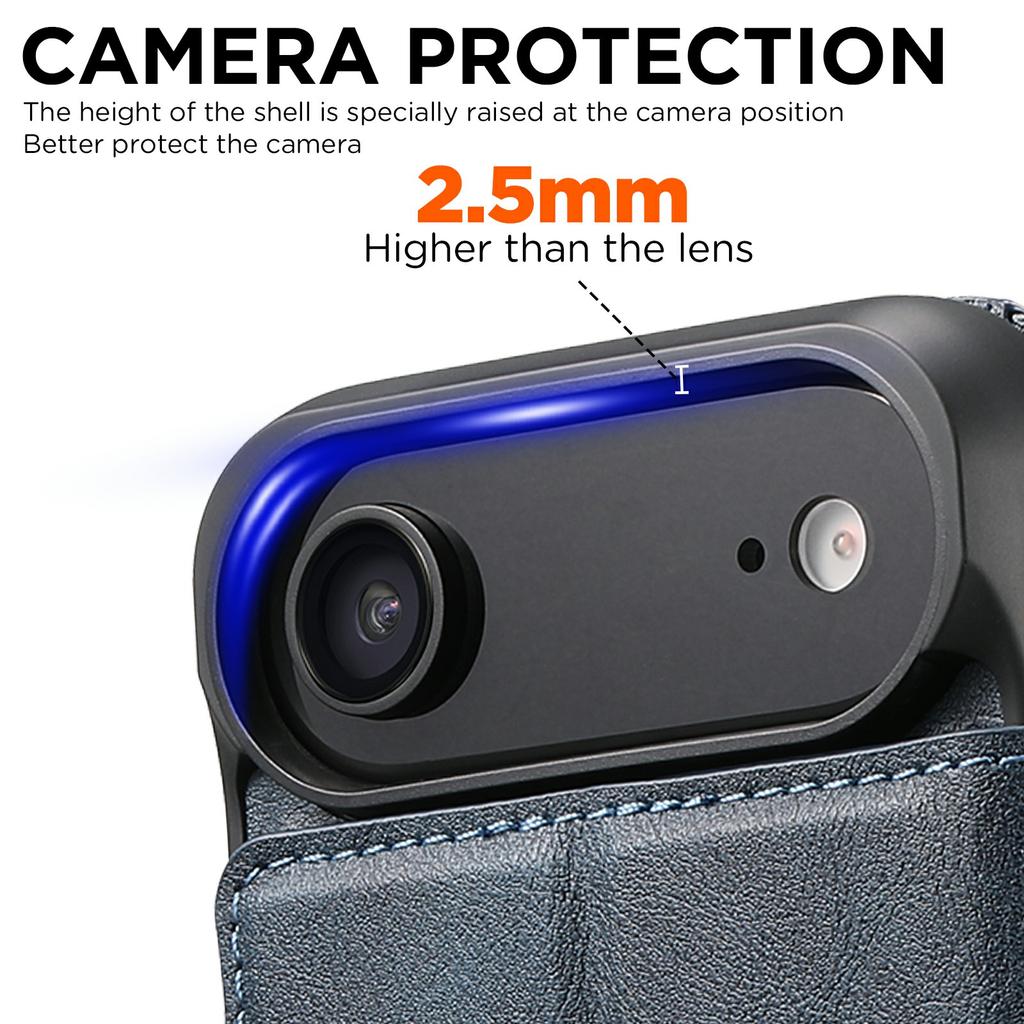 SUTENI Q-06 For iPhone 17 Air Case Color Splicing Magnetic Detachable Leather Phone Cover