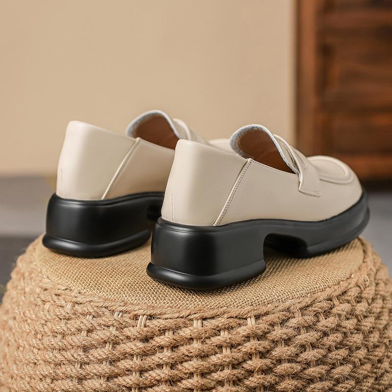 Кожаные туфли на плоской подошве Yuexinwang для женской обуви Huizhou, обувь Su Yinyin на той же платформе, детская осенне-зимняя новая кожаная обувь в британском стиле