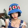 Handmade Crochet Flower Bucket Hat for Girls Korean Hot Travel Beach Panama Caps Design Knitted Hat Winter Beanie Wool Warm Cap