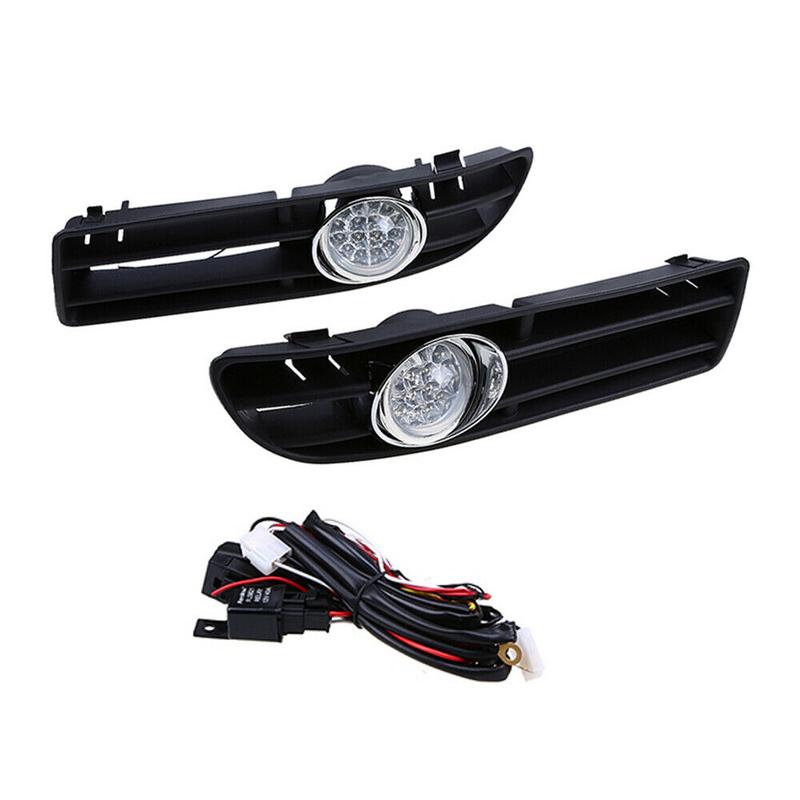 Светодиодная противотуманная фара для автомобиля, передняя решетка For-VW Bora Jetta MK4 1999-2007, 1 пара - A87Q