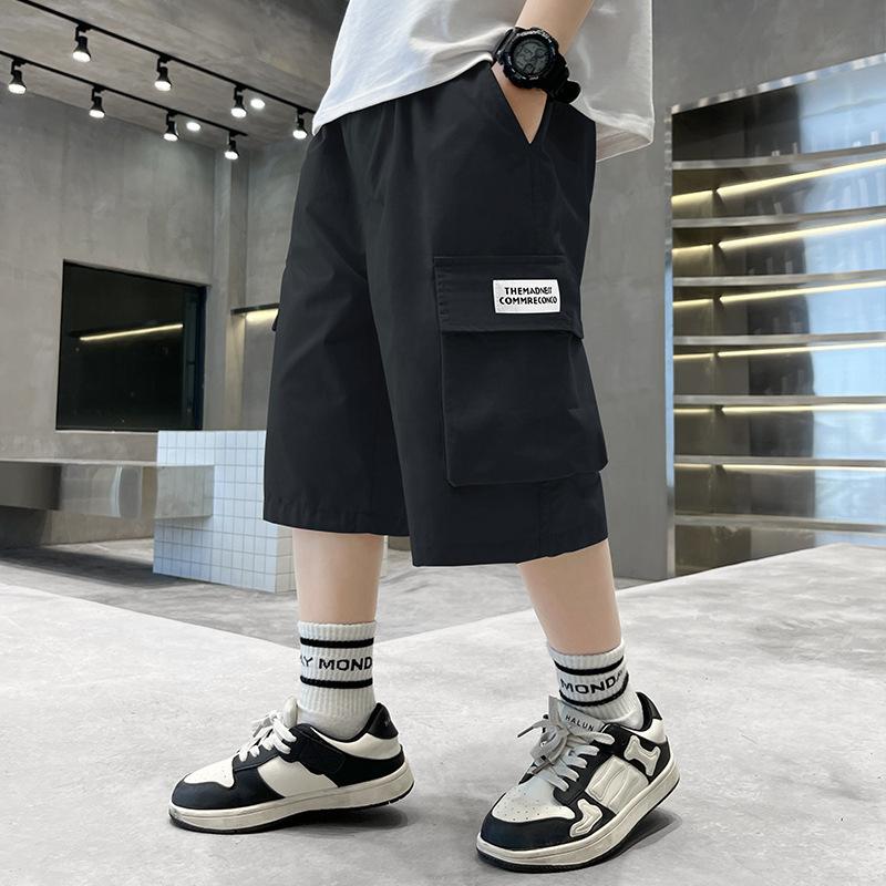 Шорты для мальчиков, летние детские комбинезоны, шорты, тонкие, средние и большие детские шорты, повседневные брюки из чистого хлопка