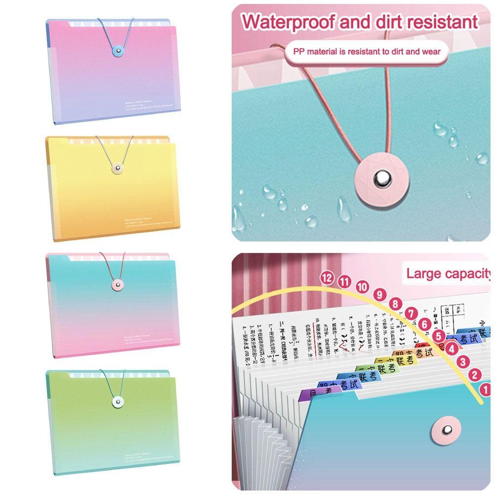 Градиентные цветные сумки для органов, папка-регистратор большой емкости для студентов и офисных работников