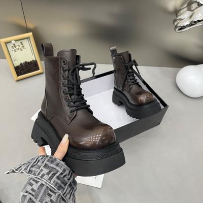 Модные женские ботинки AJGS в стиле минимализма на шнуровке, на толстом каблуке и платформе, женские повседневные ботинки в британском стиле с толстой подошвой, увеличивающие рост