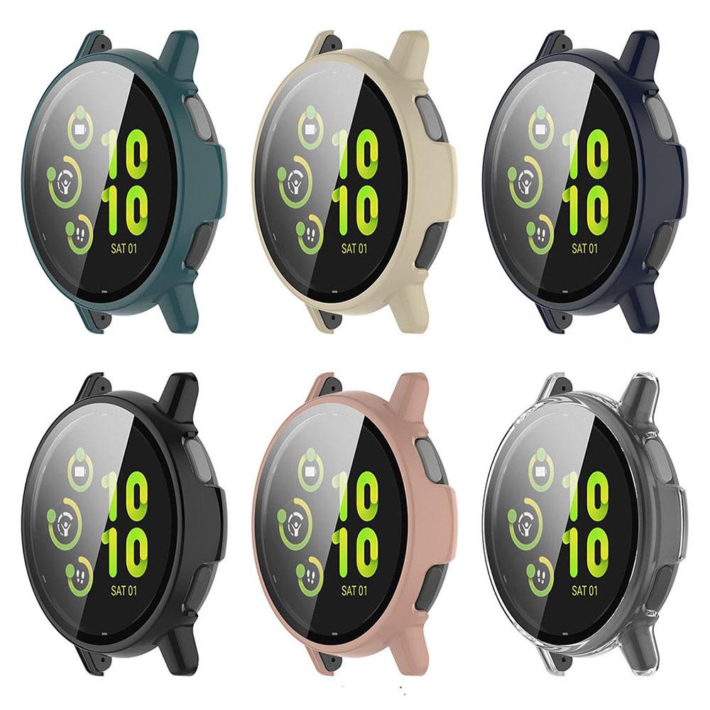 PC+Tempered Glass Protective Case For Garmin Vivoactive 5 GarminActive 5 Full Screen Protector Shell Bumper Cover