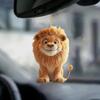 Автомобильная подвеска в форме льва, декоративное украшение, яркий цвет, универсальная посадка, акриловая фигурка для салона автомобиля