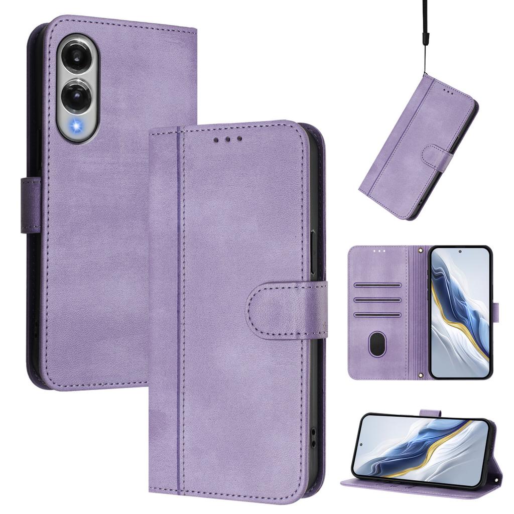 For Samsung Galaxy S25 Edge Cases Wallet Stand Retro Texture Leather Phone Cover with Lanyard
