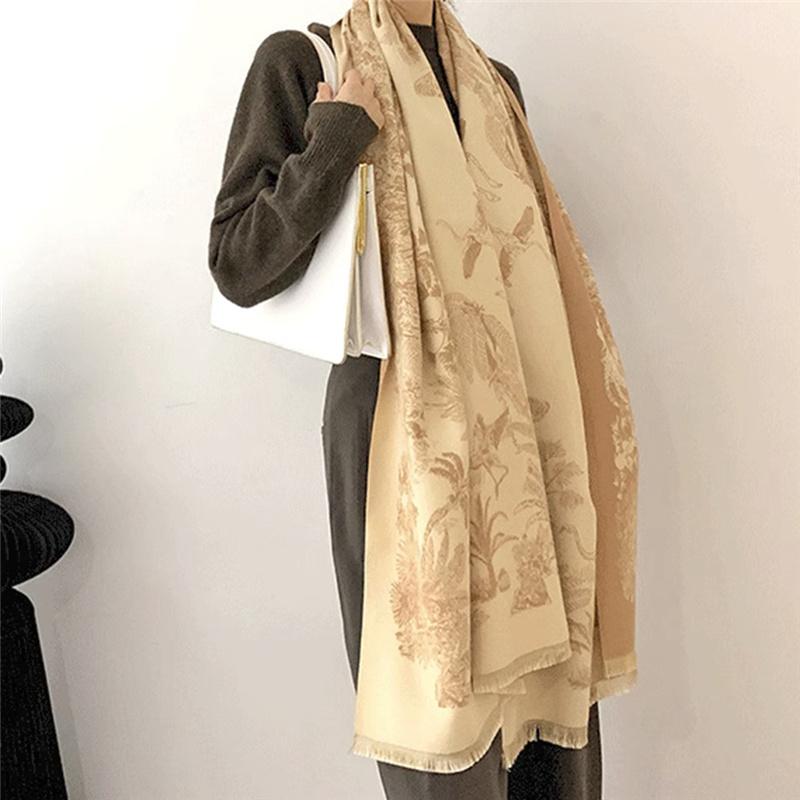 185*65 см высококачественный искусственный кашемировый шарф осень-зима этнический стиль принт солнцезащитный теплый платок женский подарок