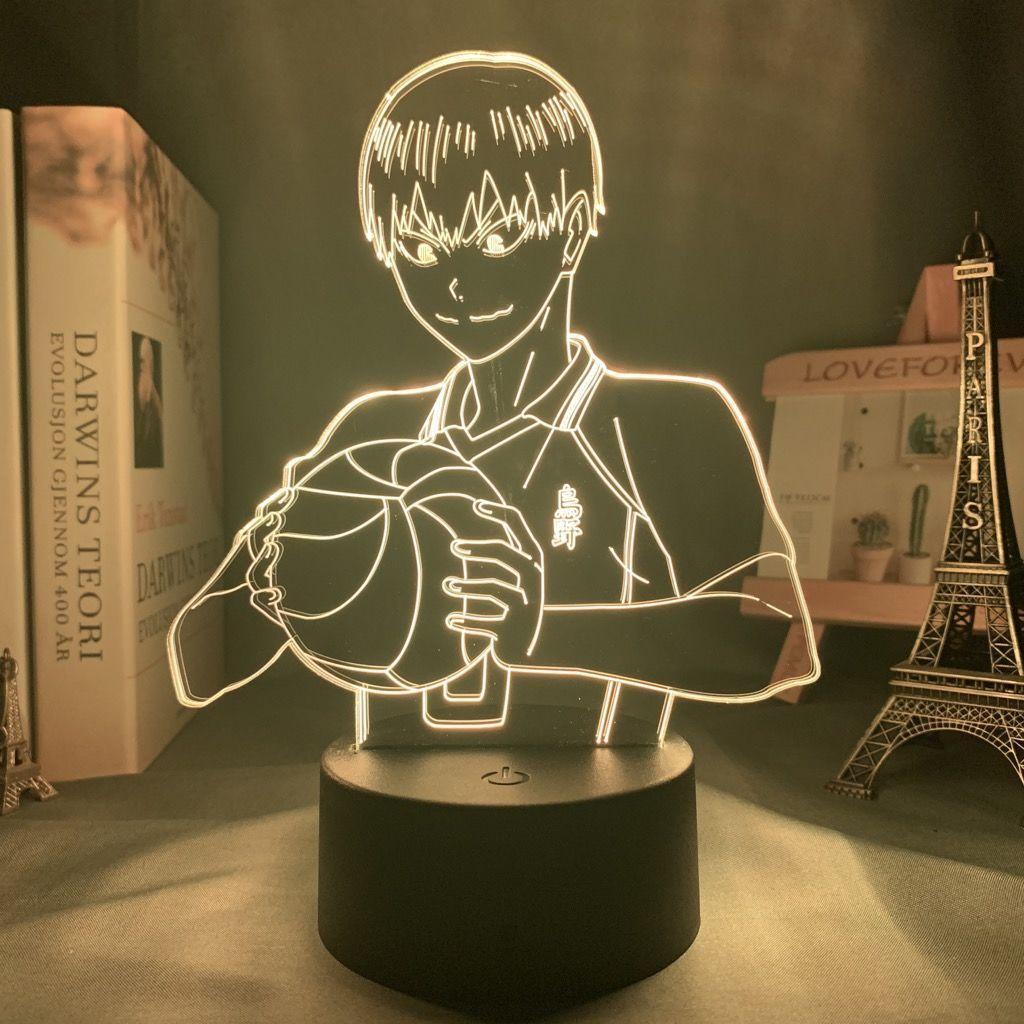Ночной светильник Haikyuu Tobio Kageyama Figure, меняющий цвет, прикроватная лампа, классный подарок для поклонников Neon Haikyuu