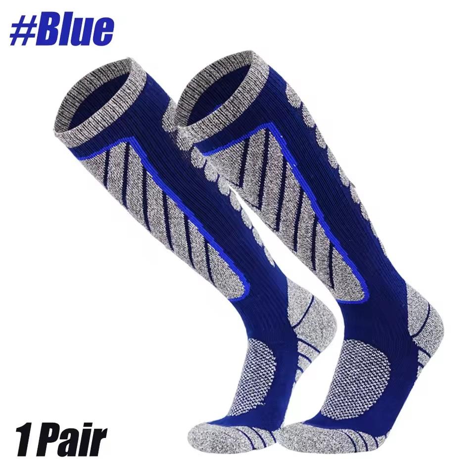 1 пара лыжных носков шерстяные термо до колена зимние для сноуборда спортивные мужские женские, охота