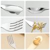 Self Feeding Baby Fork and Spoon Set 316 Stainless Steel Child Tableware  Training Eating
