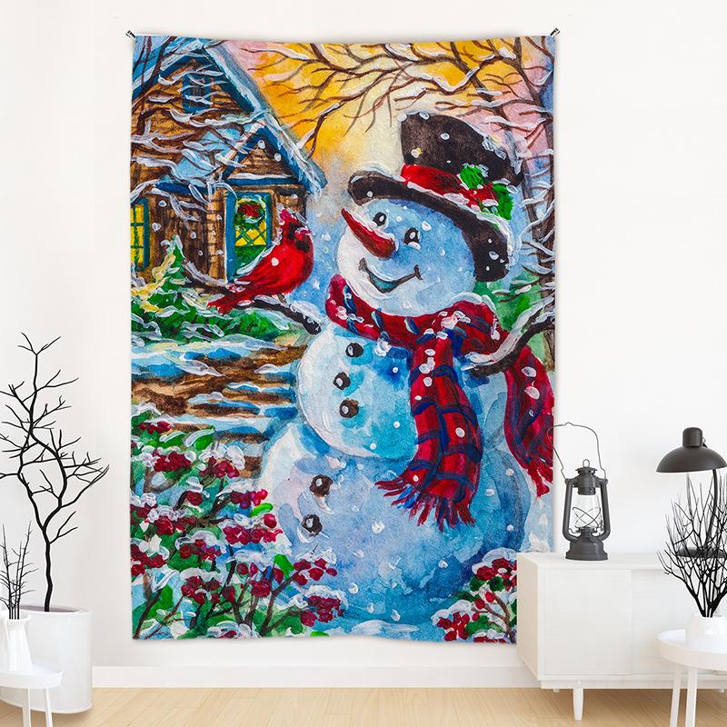 Рождественский гобелен Внешняя торговля Трансграничный Рождественский фон Ткань Санта-Клаус Висячая ткань