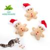 Catnip Toys Interactive Toys Cartoon Plush Christmas Gingerbread Man Cat Toys Cat Anti Bite Interactive Toy Pet Supplies