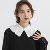 Women Girls Vintage Lolita False Fake Collar Shawl Sweet Ruffles Lace-Up Bow Decorative Necklace Choker Short Poncho