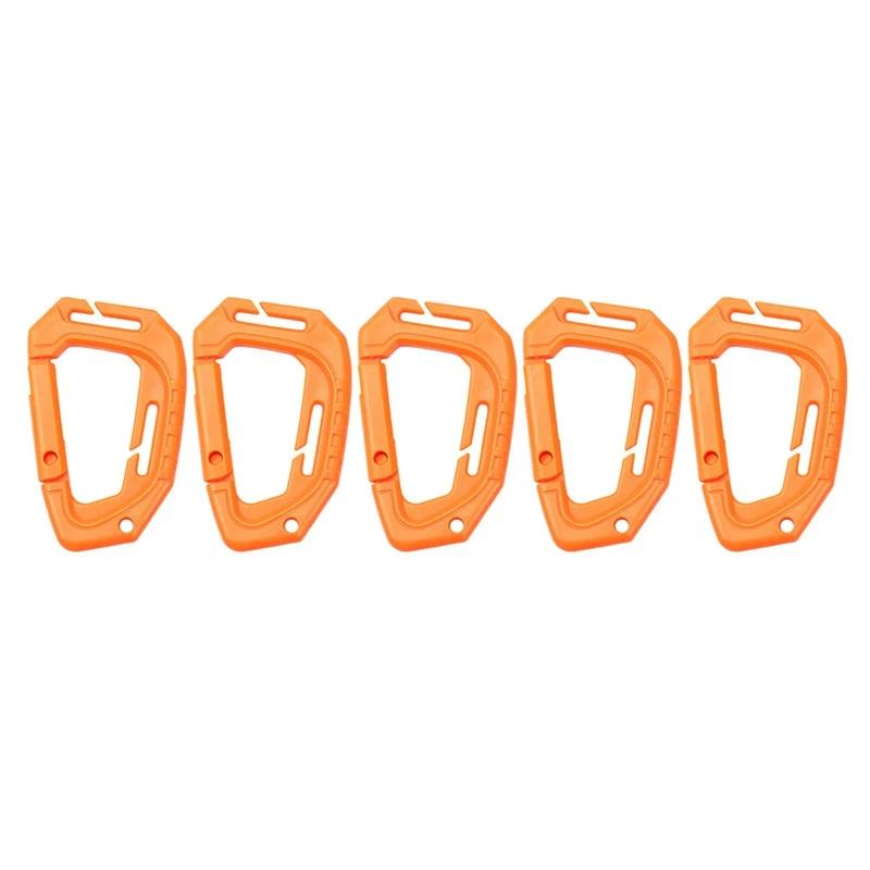 1 шт. большой D-образный пластиковый стальной тактический Molle быстрый крючок с подвесной пряжкой, зажим для уличного рюкзака для кемпинга, сумка для инструментов EDC, аксессуары