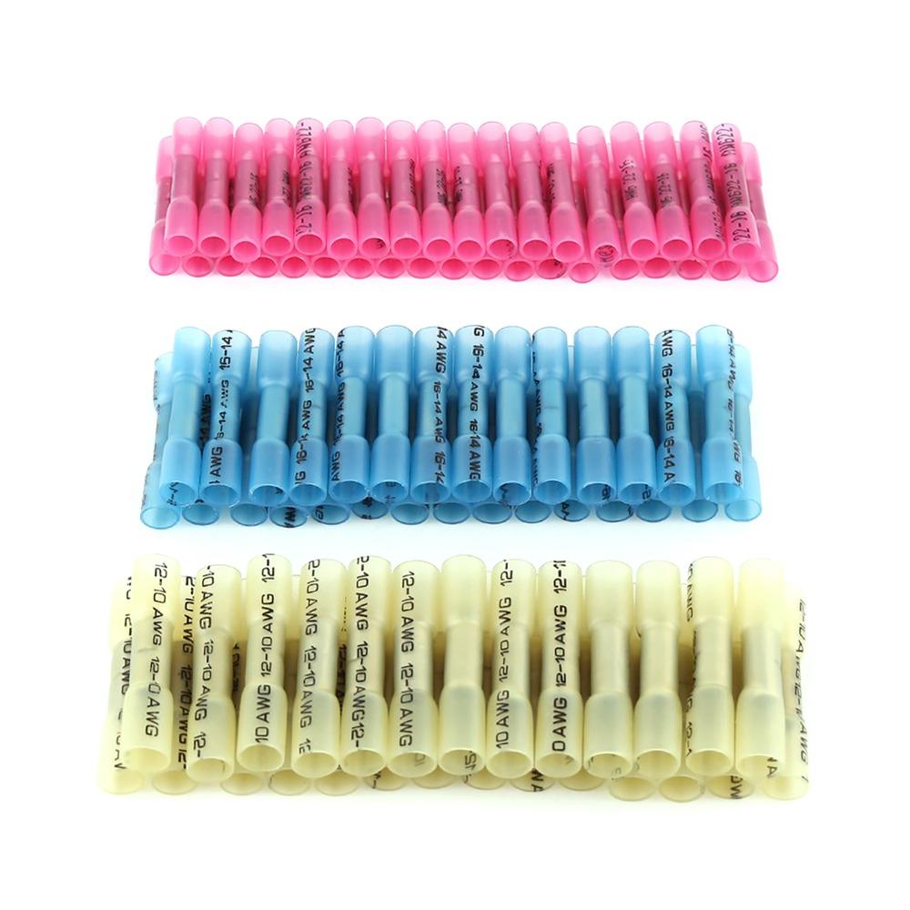 300 шт. 22-16 AWG / 16-14 AWG / 12-10 AWG Термоусадочные соединители проводов Обжимные клеммы Мотоцикл