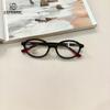 Oval Frame Anti-Blue Flat Glasses Fashionable Teenagers Can Be Equipped With Degree Computer Glasses Eye Protection Optical Glasses