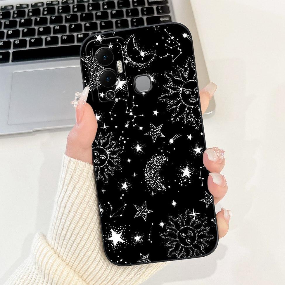 For Infinix Hot 12 Play Case Silicone Cute Fashion Butterfly Love Painted For Cover Inifnix Hot 12 Play Phone Case X6816 X6816C