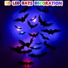 Halloween LED Bat Wall Stickers 3D Light Up Glowing Bat