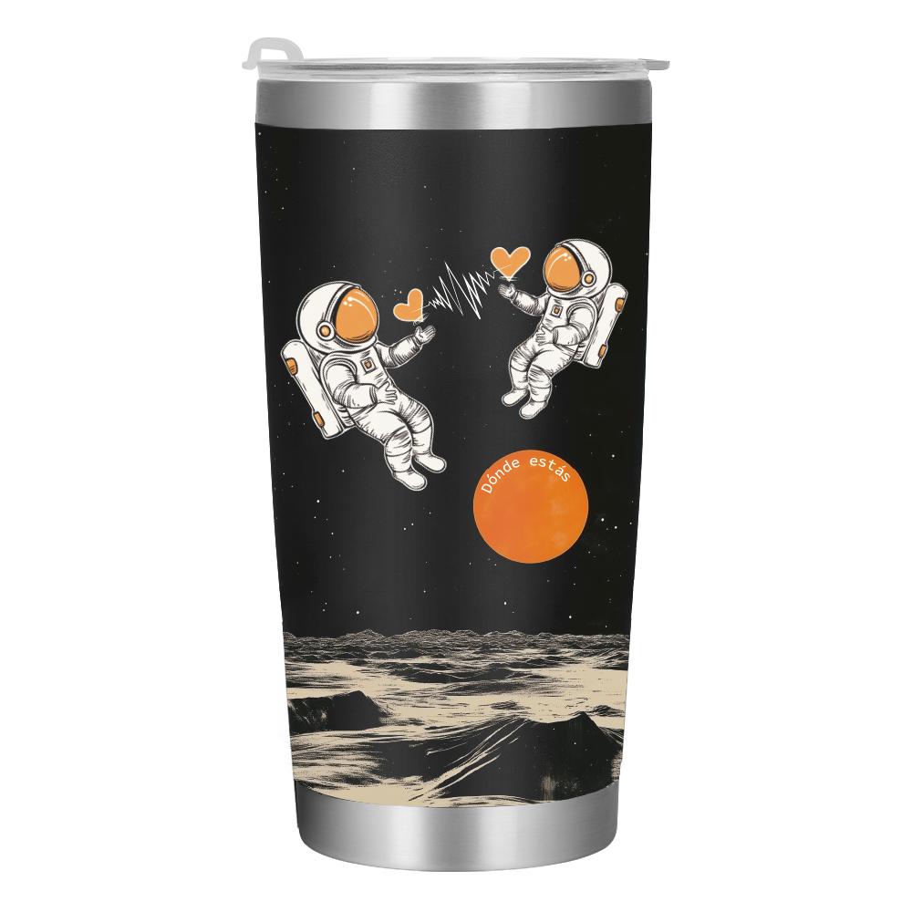 Автомобильная кружка из нержавеющей стали 304 для горячих и холодных напитков, уличная автомобильная чашка для воды 20 унций, бутылка-термос с соломинкой и щеткой, бутылка для воды, кофейная кружка