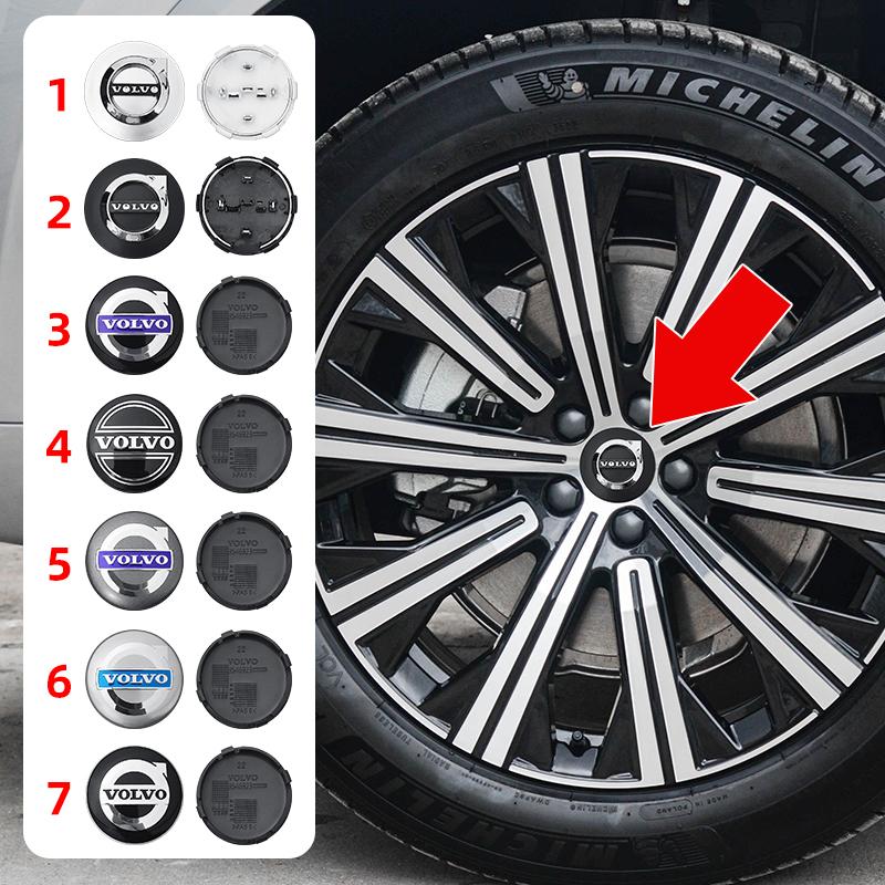 yljvb3 4pcs/set 64mm VOLVO Badge Car Wheel Center Cap For Volvo XC60 V70 S60 XC90 S80 V40 XC70 V50 Rim Hub Cover Decorate Accessories