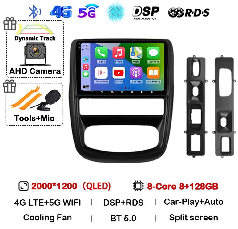 Android 14 Carplay Автомагнитола для Renault Duster 1 2010 2011 2012 2013 2014 2015 Мультимедийный Видеоплеер GPS 360 Камера 4G