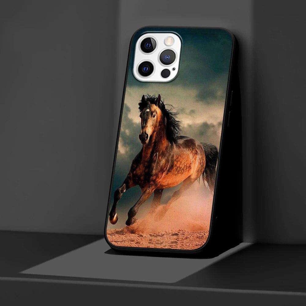 Чехол для телефона «Бегающая лошадь» для iPhone Samsung Galaxy Redmi Xiaomi Oppo OnePlus Note SA 7 8 9 10 11 12 13 14 20 21 22 23 53 54 Pro Max Ultra TPU Soft