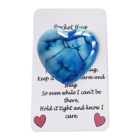 Карманное украшение в виде сердца «Объятие любви» с поздравительной открыткой, красочное мини-стеклянное украшение в виде сердца, подарок для друзей, семьи, дня рождения, годовщины