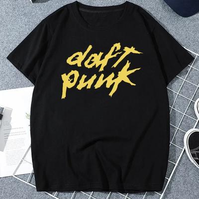 Мужская футболка с принтом Daft Punk, крутая уличная одежда в стиле электронной хаус-музыки для танцев и диджеев, винтажная одежда с коротким рукавом для мужчин#Цвет