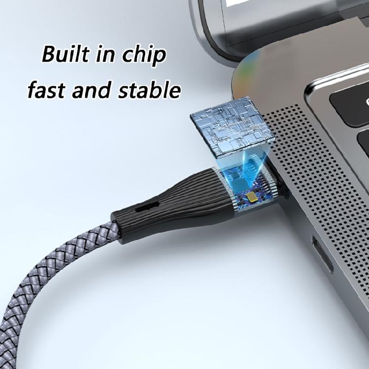 Плетеный двойной USB C кабель для зарядки PD100W Быстрая зарядка Передача данных Для множества электронных устройств