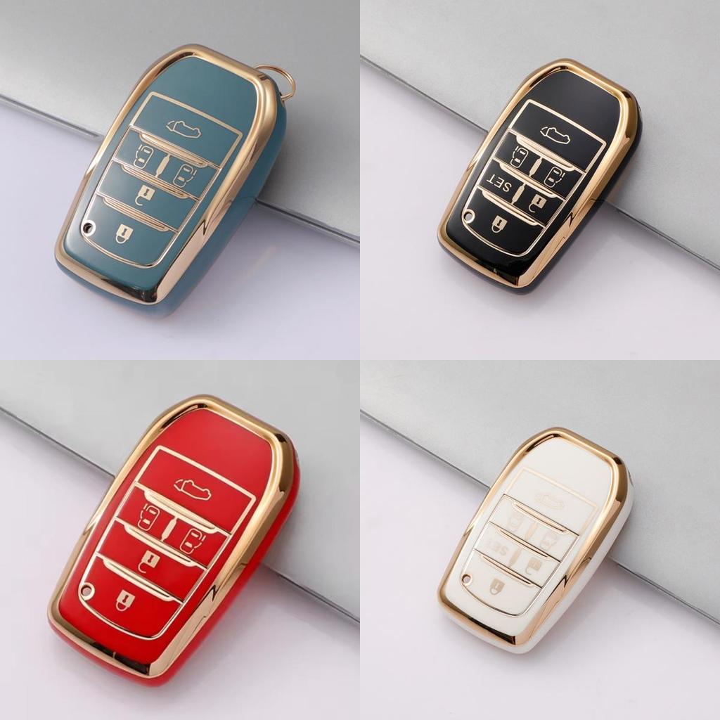 5/6 Buttons TPU Car Key Case Cover for Toyota Land Cruiser 200 300 Fortuner Camry Prado Crown TLK 200 Yaris Cross Hilux Innova