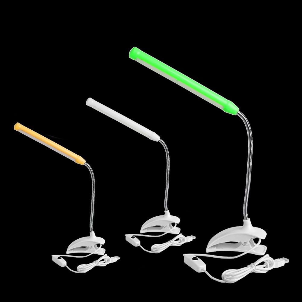 Fashion Adjustable Flexible Bedside Led Reading Light Desk Reading Usb Table Lamp Clip-On Clamp
