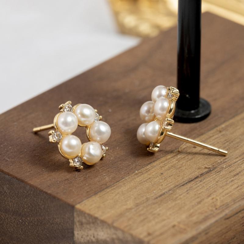 Модные серьги-гвоздики с искусственным жемчугом и кристаллами для женщин, минимализм, темперамент, праздничная бижутерия, подарок AVE