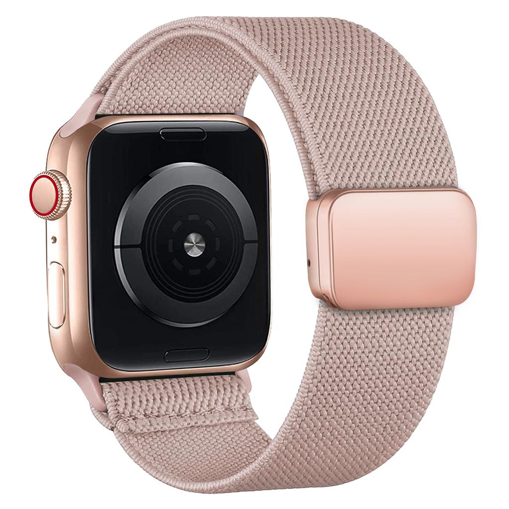 Магнитный петлевой ремешок для Apple Watch 40мм 44мм 45мм 49мм 41мм, нейлоновый браслет-скранчи для iwatch Series ultra 2 9 3 6 7 8 se 10