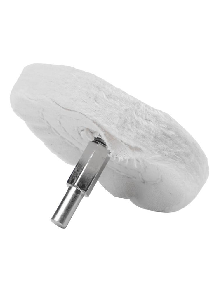 Accessories Polishing Wheels Cotton Cloth White With Connecting Rod 1 Set