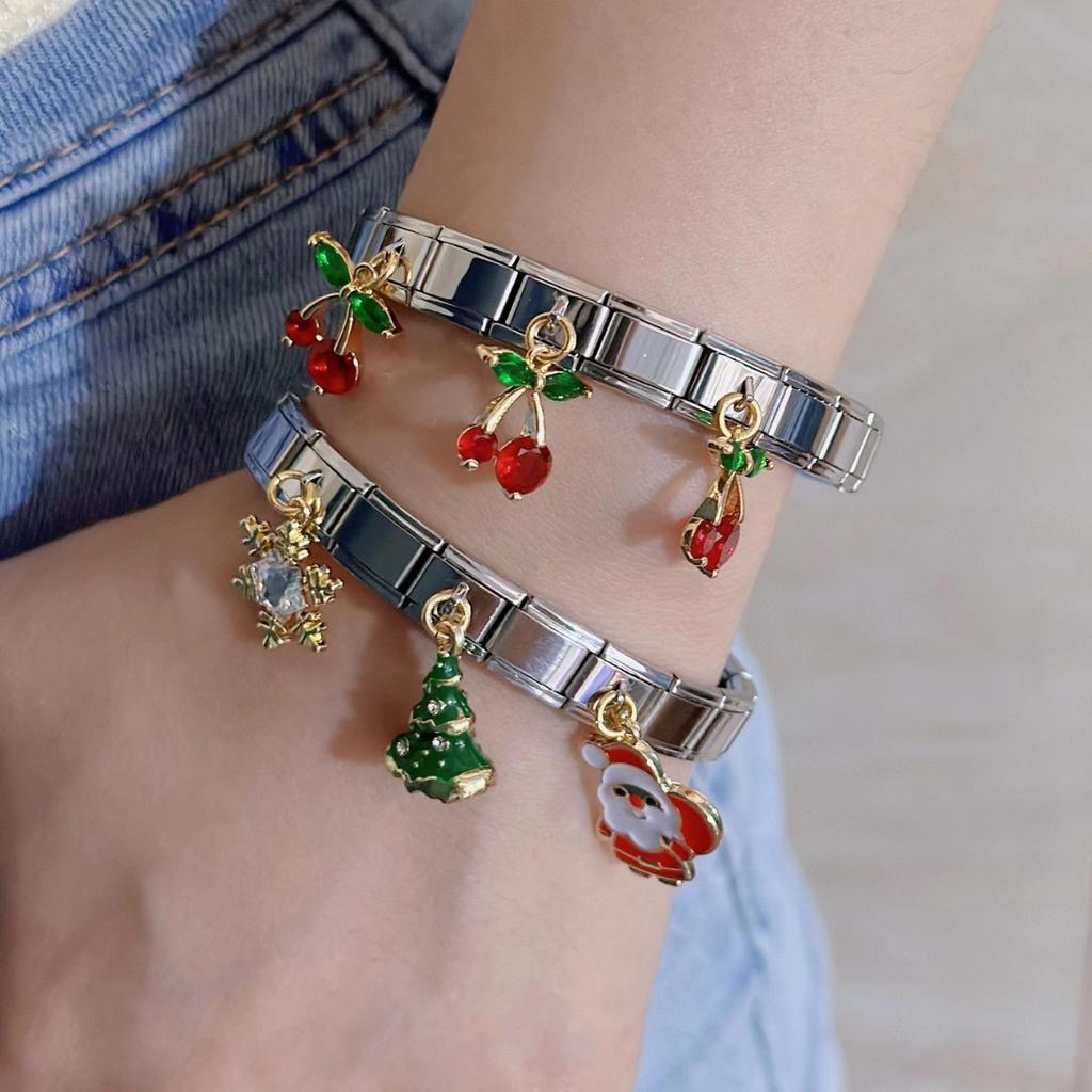 Fashion Hot-Selling Fruit Cherry Bracelet Fashion Creative Christmas Element Personalized Bracelet