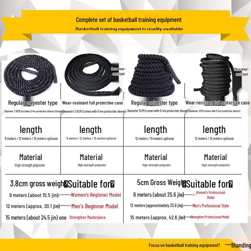 YaYing Fitness Battle Rope with Anchor Set