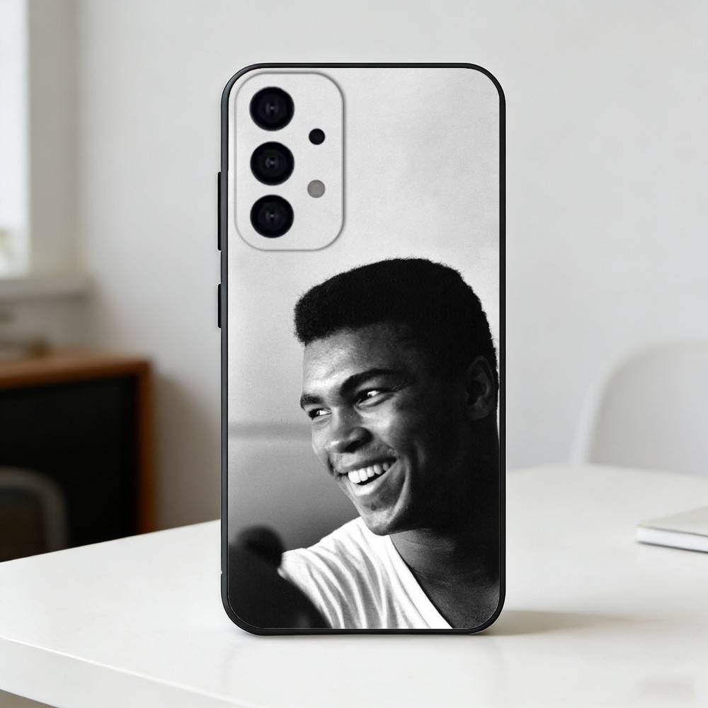 M-Мухаммед Али вдохновляющий     Чехол для телефона для Samsung S25,S24,S21,S22,S23,S30,Ultra,S20,Plus,Fe,Lite Черный корпус