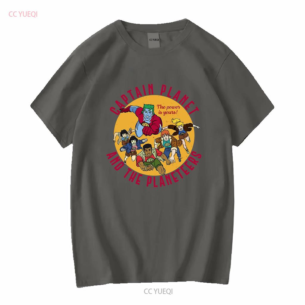 Новая футболка Captain Planet And The Planeteers с ретро-логотипом, смешная, размеры S-5XL, винтажная, стираная, с принтом, унисекс, мужская, стильная, универсальная