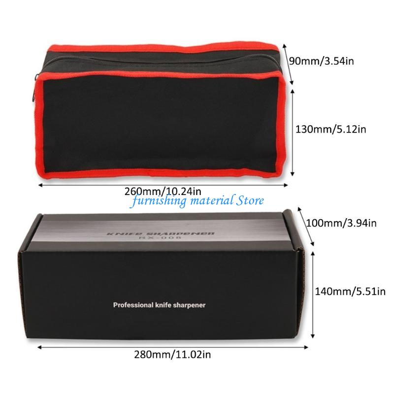 Y5GD RX-008 Professional Knife Sharpener 360° Rotation Design Fixed-Angle Kitchen Sharpener with 10 Whetstones