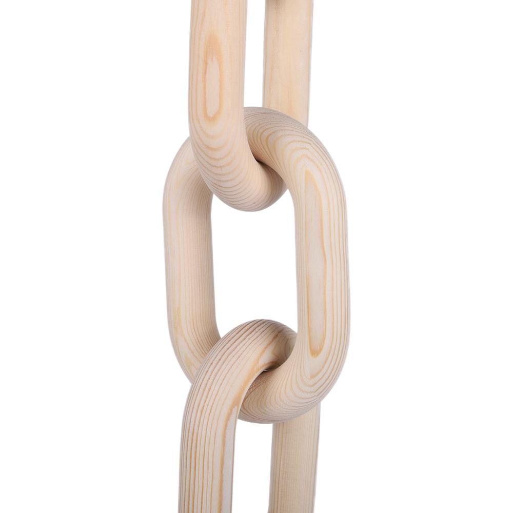 Wood Chain Link Decor Wood Decor Hand Carved Decorative Wood Chain Wind Chimes Hanging Decorations