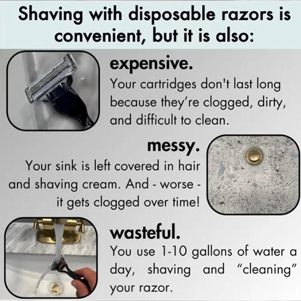 Manual Razor Rinser Cleaner No Electricity Required Shaver Storage Rack For Most Hand Shavers
