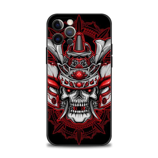 Чехол для телефона с японской самурайской маской Они для Apple Iphone 14 13 12 11 Pro Max 13 12 Mini Xs Max Xr X 7 8 6 6s Plus