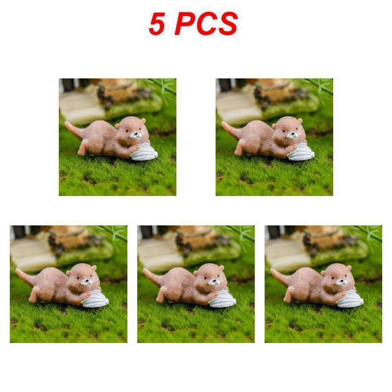 1~10 шт. Милая маленькая фигурка выдры, украшение на торт, кукольный домик, бонсай, модель животного, водяная собака, поделки для дома, кавайный дом