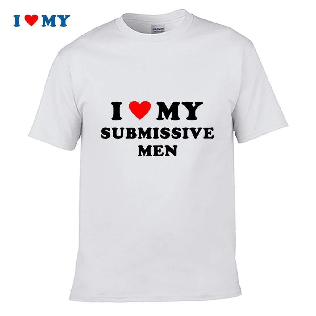 I Love My Submissive Unisex Tshirt Bold Typography Blackcomfortable Cotton Short Sleeve Perfect Gift For Doms And Submissives