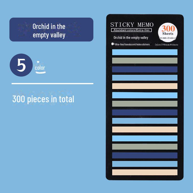 Morandi Color PET Sticky Note Key Mark, Small Fresh, перезаписываемые, с отрывными листами, пластиковый материал